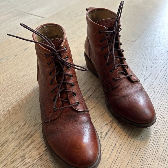 Frye Leather Women's Ankle Combat Boots - Size 7 - Picture 10 of 10